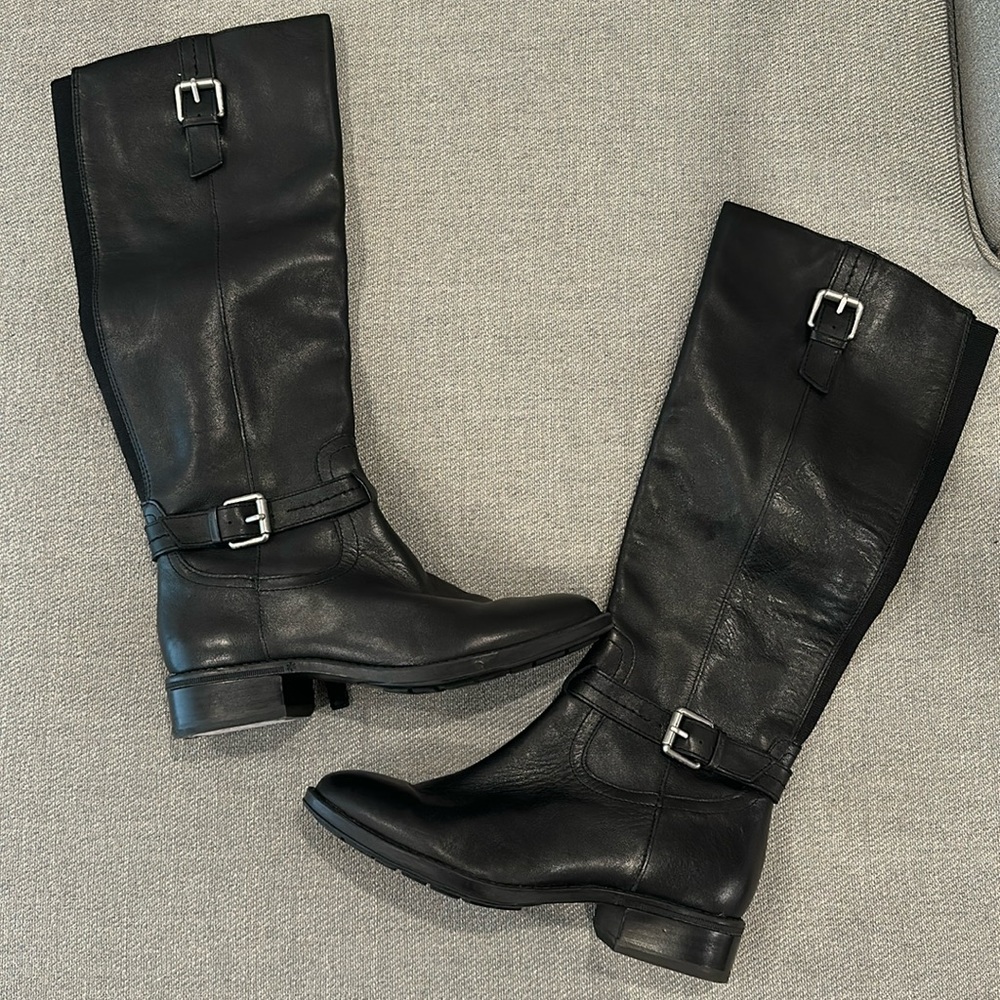 Sam Edelman Black Leather Boots Size 5.5